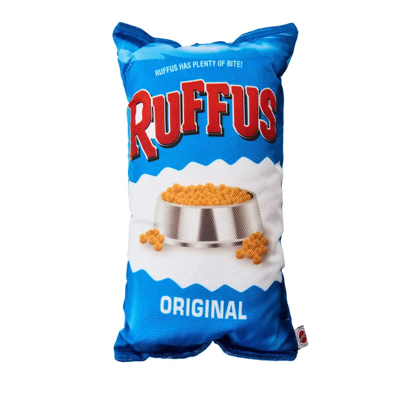 Spot Fun Food Ruffus Chips Dog Toy Blue 14in