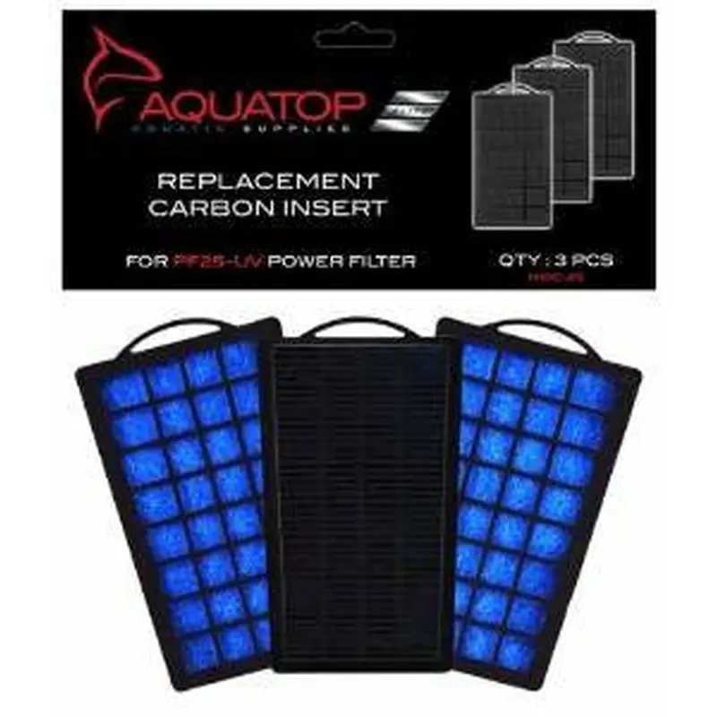 Aquatop Aquarium Carbon Cartridge For Pf25-uv Hang On Uv Filter 3pc 