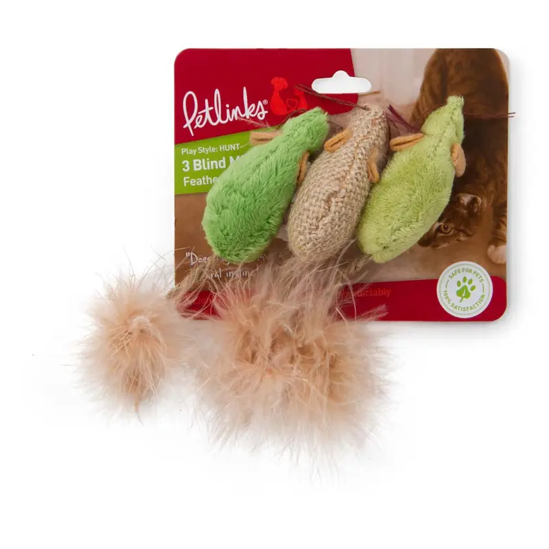 Petlinks Blind Mice Cat Toy Assorted 3 Count