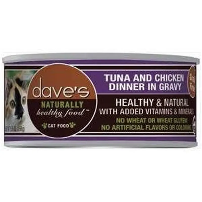 Dave's Pet Food Cat Red Meat Tuna Chicken Gravy 3oz 