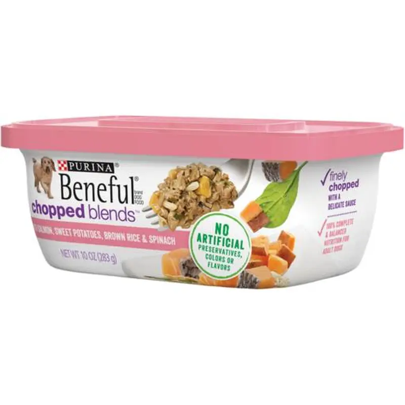 Beneful Chopped Blends Salmon Sweet Potato Brown Rice & Spinach Dog 8 / 10 oz 