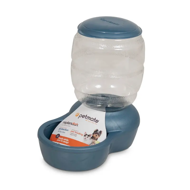 Petmate Replendish Feeder with Microban Pearl Peacock Blue XXS