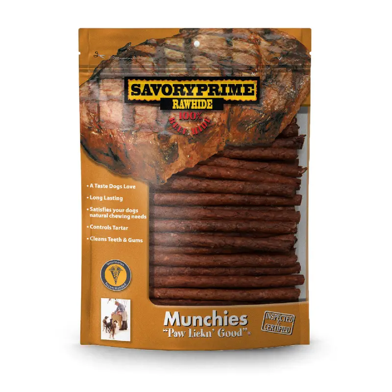 Savory Prime Munchie Sticks Dog Treat Beef 5 in 100 pk