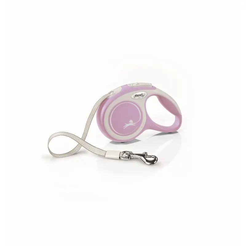 Flexi New Comfort Retractable Tape Dog Leash Pink 10ft XS up to 26lb