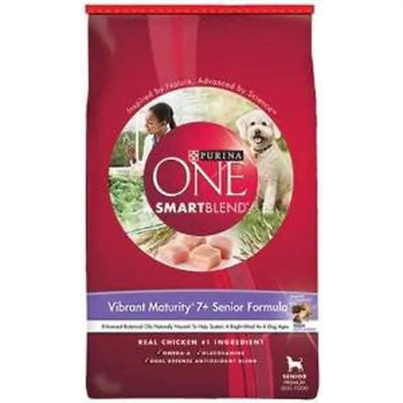 Purina One Vibrant Maturity 7+ Senior Formula Dry Dog Food-16.5-lb-