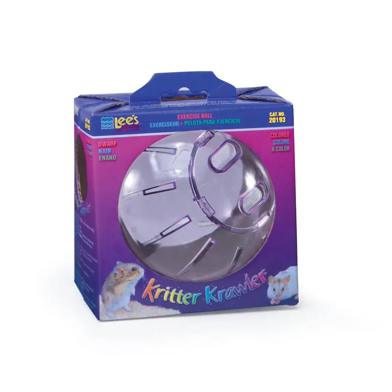 Lees Kritter Krawler Colored View-Thru Box Exercise Wheel Purple Dwarf
