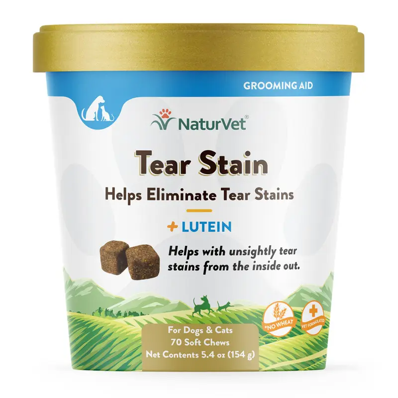 NaturVet Tear Stain Supplement Soft Chews for Dogs & Cats 70ct