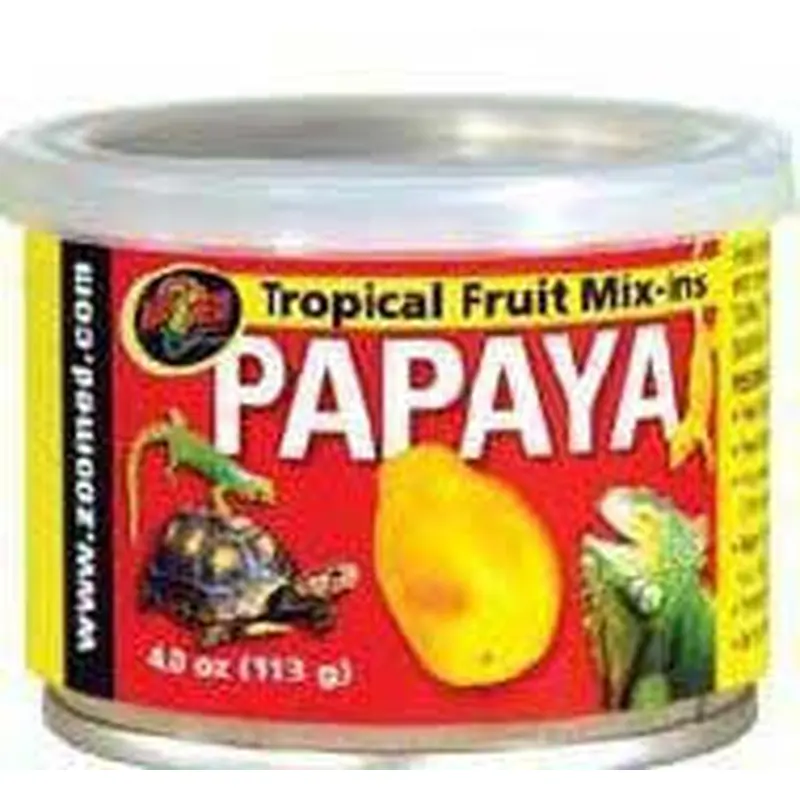 Zoo Med Fruit Mix-Ins Papaya Reptile Wet Food 3.4 oz