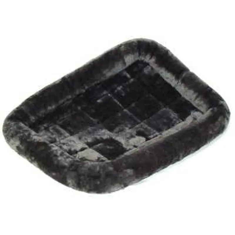 Midwest Quiet Time Pet Bed - Plush Fur Pearl Gray - 48" 