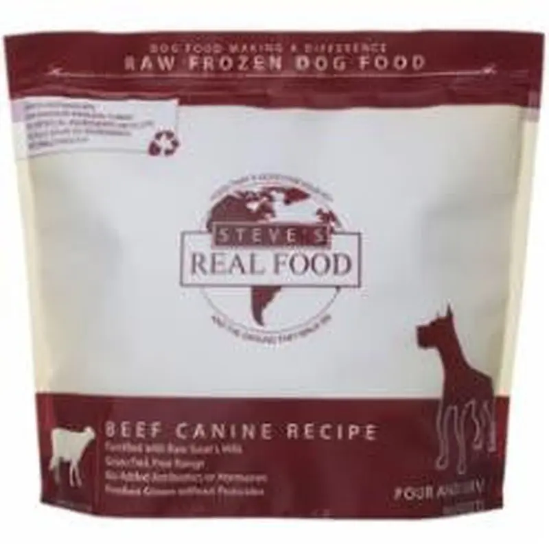 Steve's Real Food Dog Frozen Beef Nuggets 5lb !