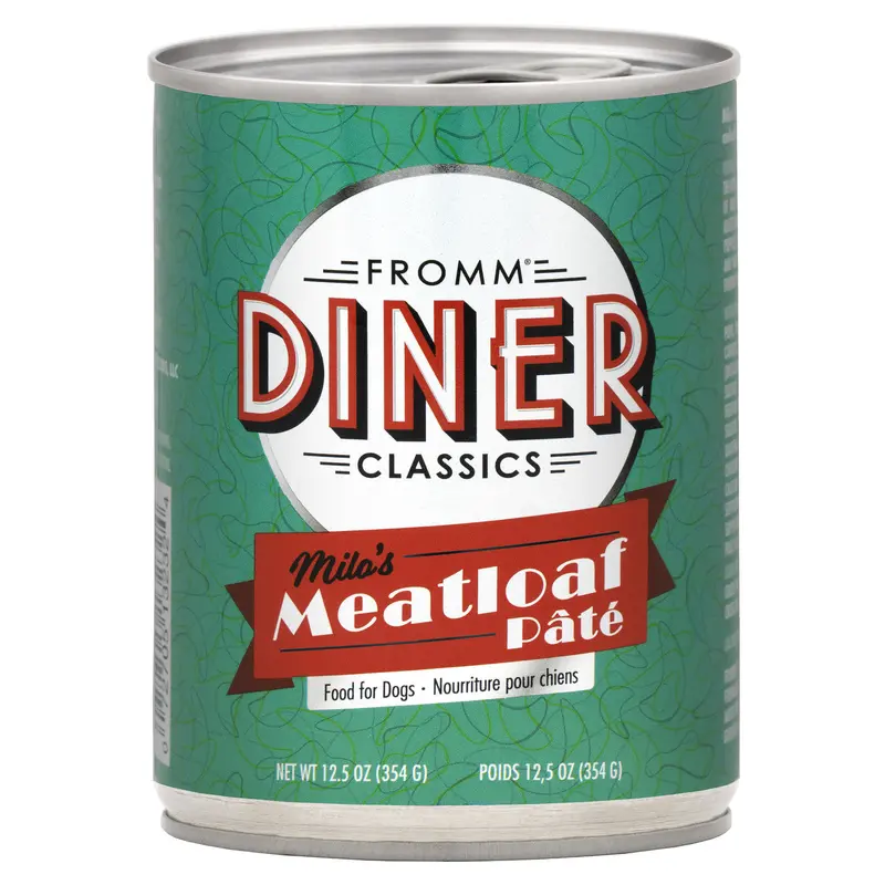 Fromm Diner Classics Milo's Meatloaf Pate Canned Dog Food 12.5 oz