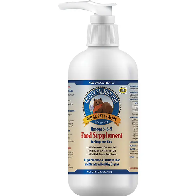 Grizzly Salmon Oil For Dogs 8 oz. Pump 