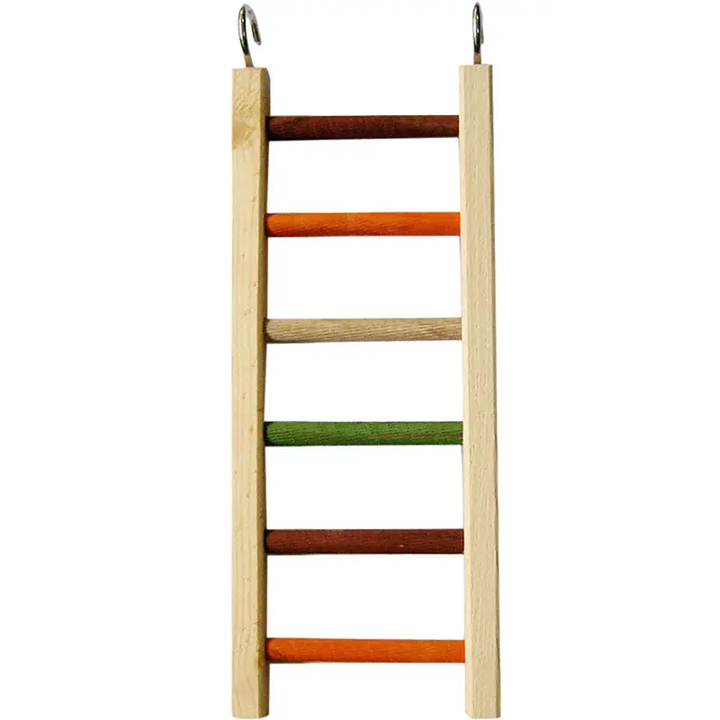 A & E Cages Happy Beaks Wooden Hanging Ladder Bird Toy MD 15in