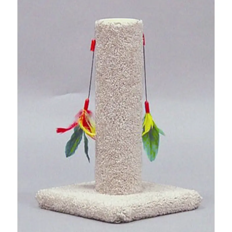 North American Pet Cat Post with Feather Assorted 17.5 in