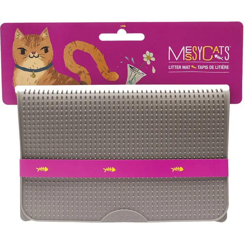 Mess Cat Litter Mat Grey 