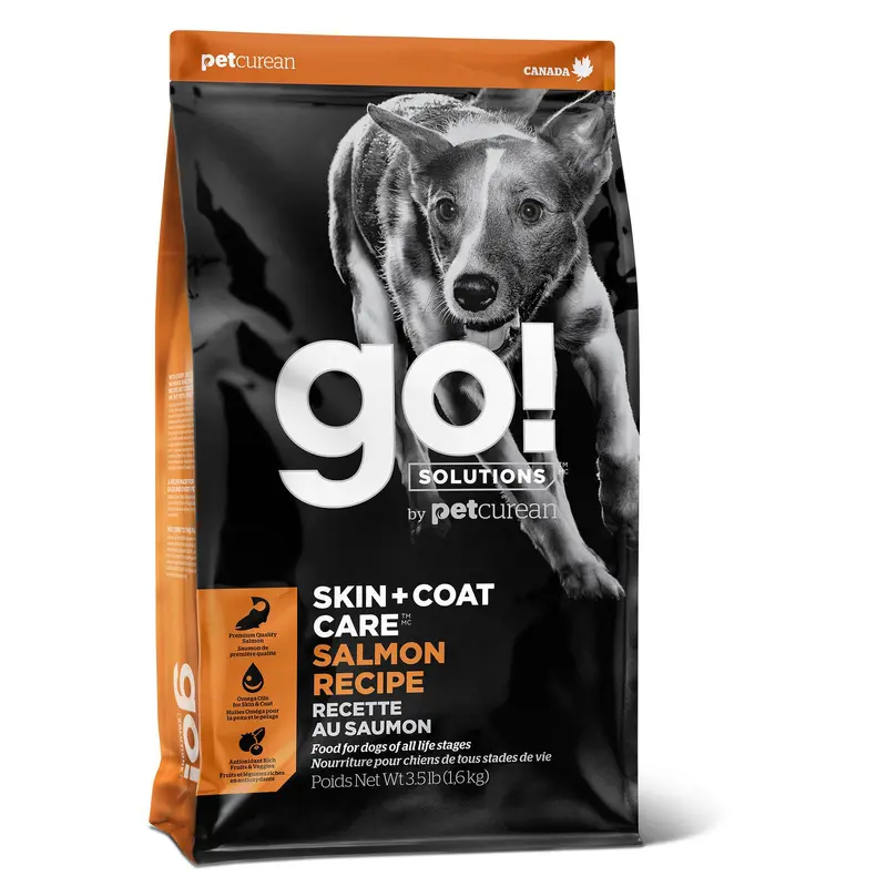Petcurean Go! Skin & Coat Care Salmon Dog Food 3.5lb C=6 