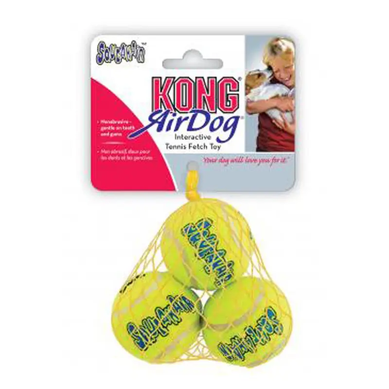 KONG Air Dog Squeaker Tennis Ball Dog Toy 3pk SM