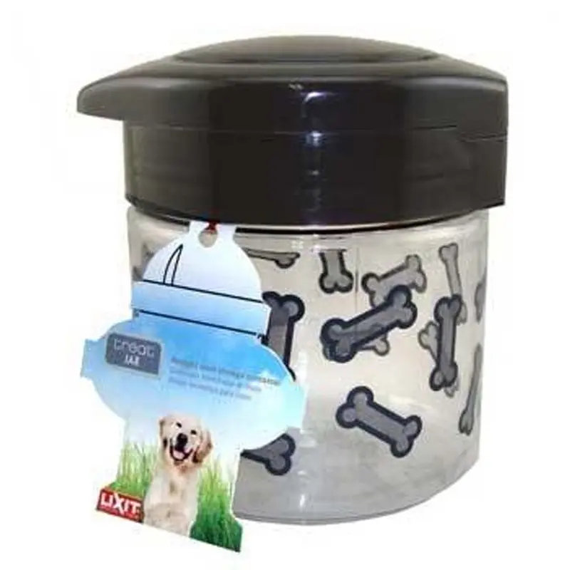 Lixit Dog Treat Jar Container Grey/Clear MD