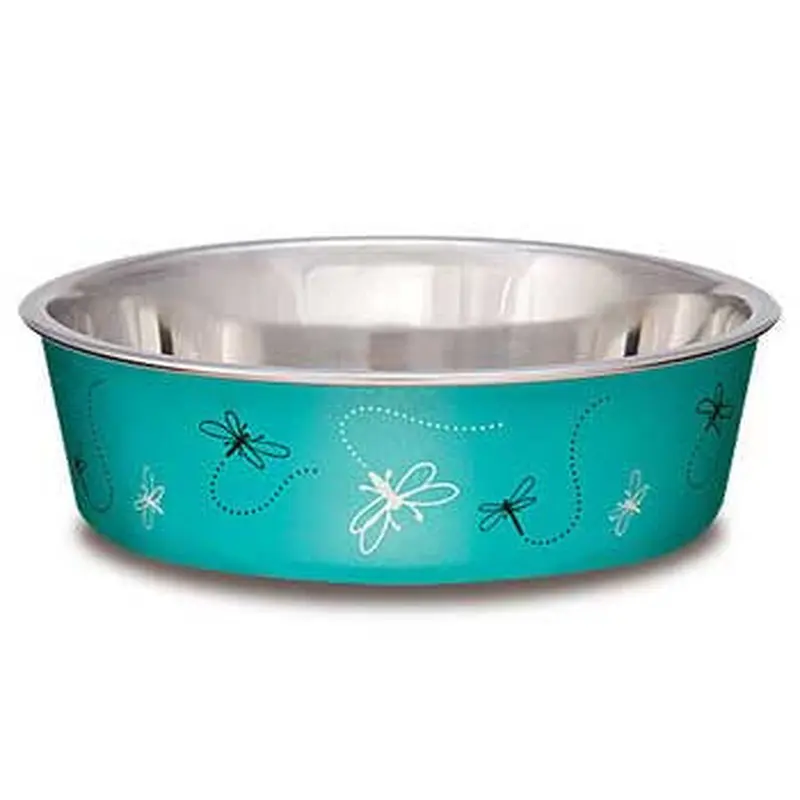 Loving Pets Bella Bowl Large Dragonfly - Turquoise 