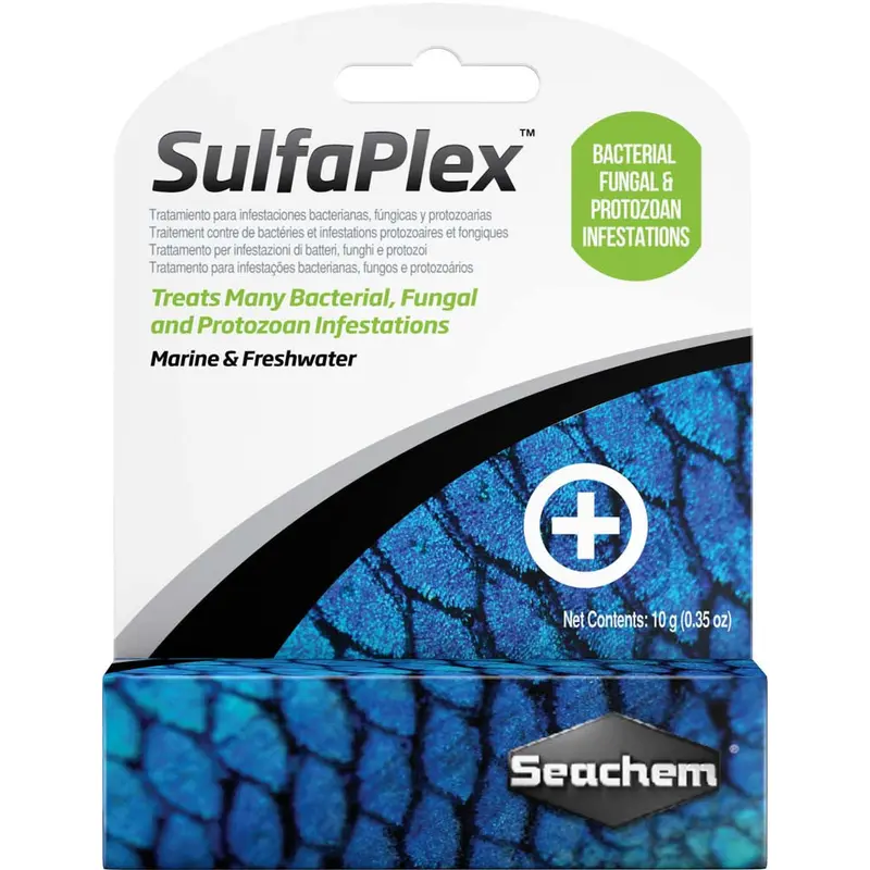 Seachem Sulfaplex Antibiotic and Anti-fungal Medication 0.4 oz