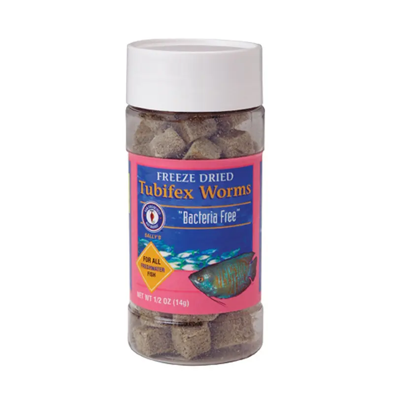 San Francisco Bacteria Free Tubifex Worms Freeze Dried Fish Food 14 g 0.5 oz