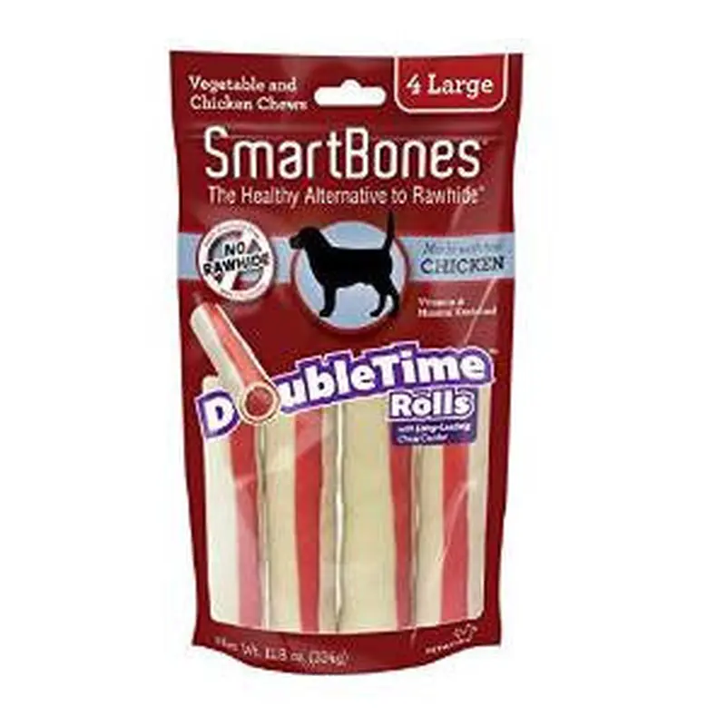 SmartBones DoubleTime Rolls Chicken Large 4 Pk 