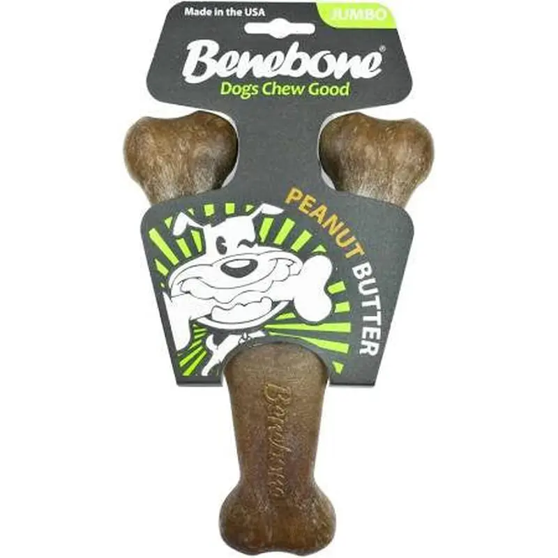 Benebone Dog Wishbone Chew Peanut Butter Jumbo 