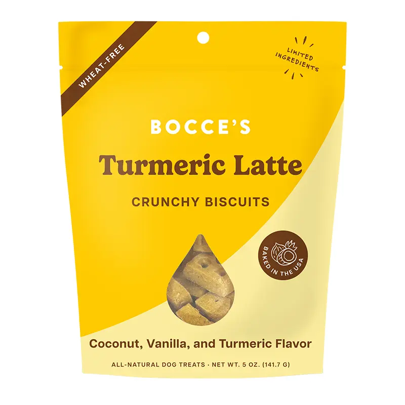 Bocces Dog Biscuit Tumeric Latte 5oz 