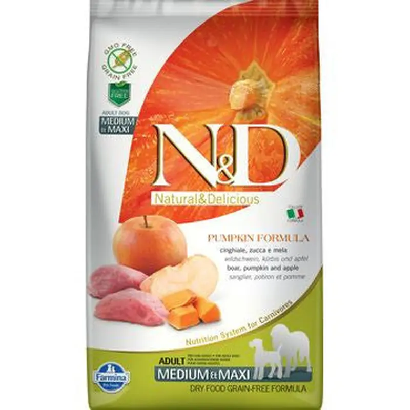Farmina N&d Grain-free Pumpkin Boar & Apple Adult Dog Medium & Max5.5lb 