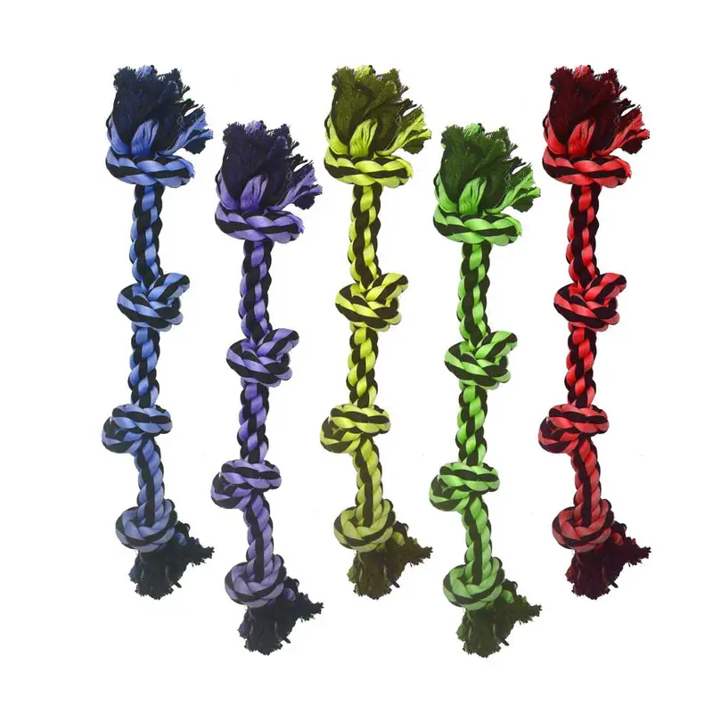 Multipet Nuts for Knots 4-Knot Rope Dog Toy Assorted 25 in