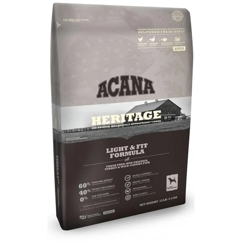 Acana Heritage Light and Fit Formula Grain Free Dry Dog Food-25-lb-