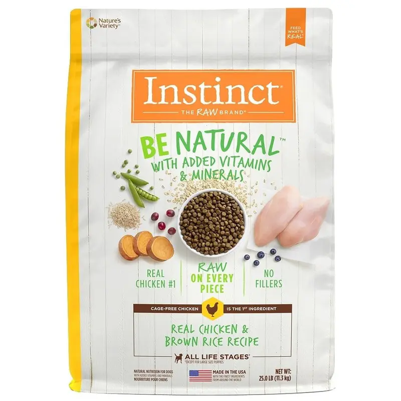 Nature's Variety Instinct Be Natural Real Chicken & Brown Rice Recipe Dog 25lb 