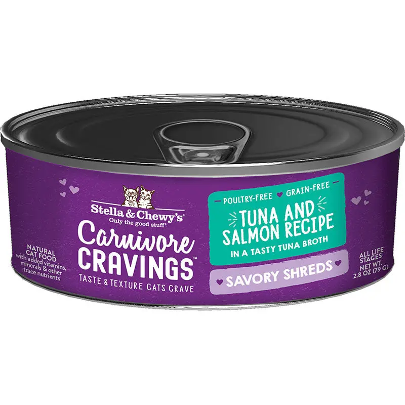 Stella & Chewy's Cat Carnivore Cravings Shred Tuna & Salmon 2.8oz
