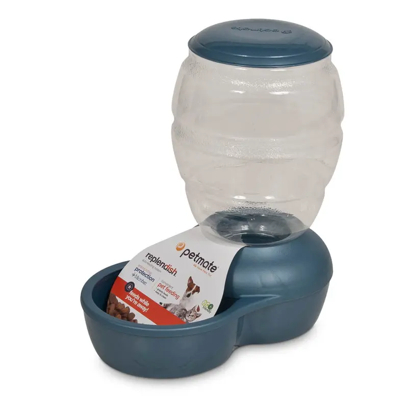 Petmate Replendish Feeder with Microban Pearl Peacock Blue SM