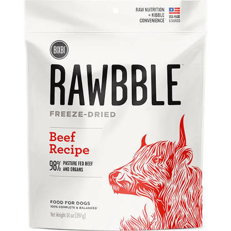 Bixbi Rawbble Dog Freeze Dried Beef 14oz 