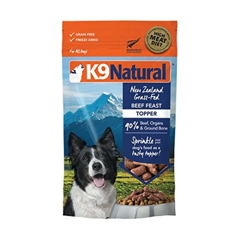 K9 Natural Dog Freeze Dried Beef Feast Topper 5oz 