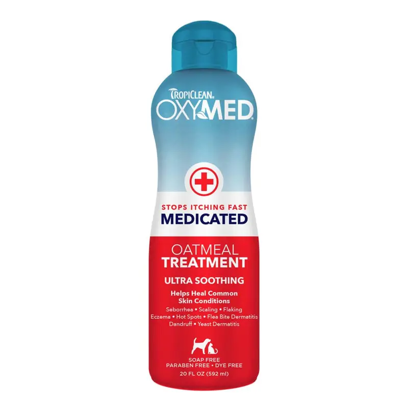 TropiClean OxyMed Medicated Anti Itch Treatment Pet Rinse 20 oz