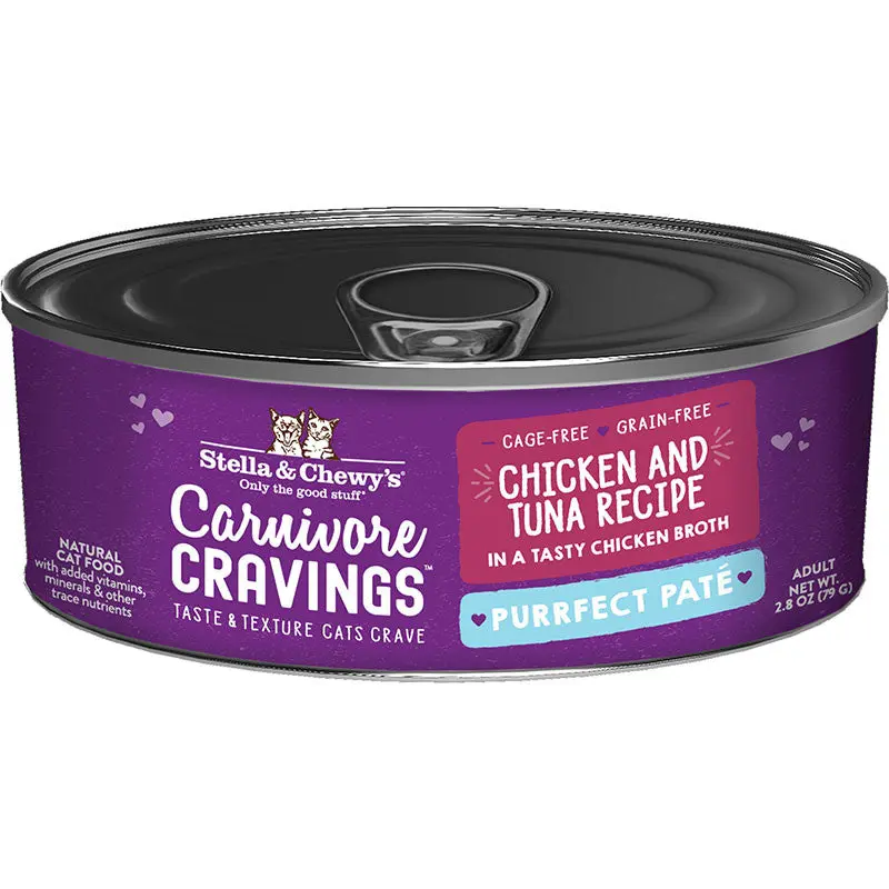 Stella & Chewy's Cat Carnivore Cravings Pate Chicken & Tuna 2.8oz