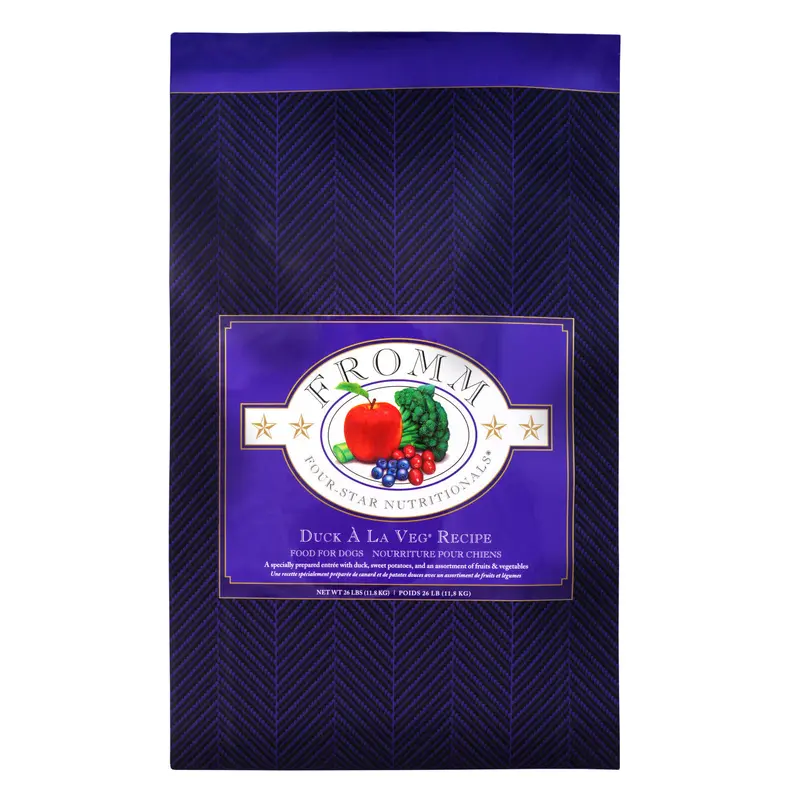 Fromm Four-Star Duck A La Veg Recipe Dog Food 26 lb