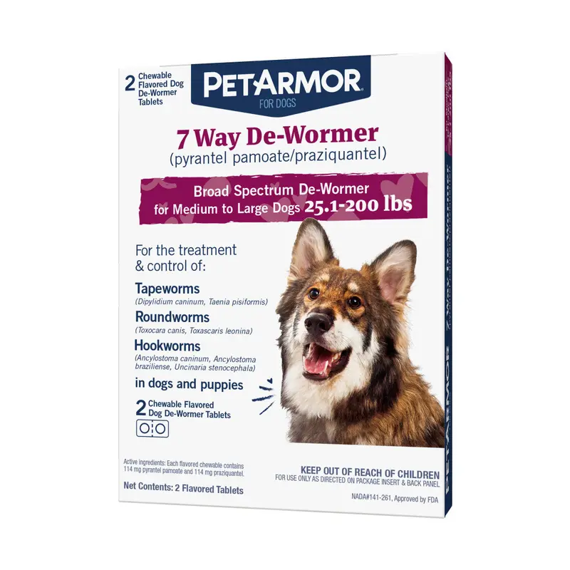 Pet Armor De Worm Lg Dog 2ct