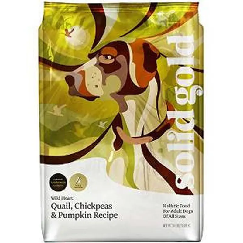 Solid Gold Wild Heart Adult Quail, Chickpeas And Pumpkin Recipe Dry Dog Food-24-lb-