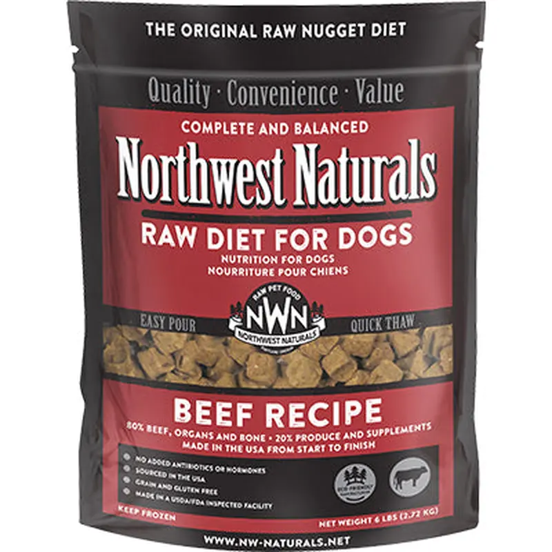Northwest Naturals Dog Frozen Beef Nuggets 6lb 