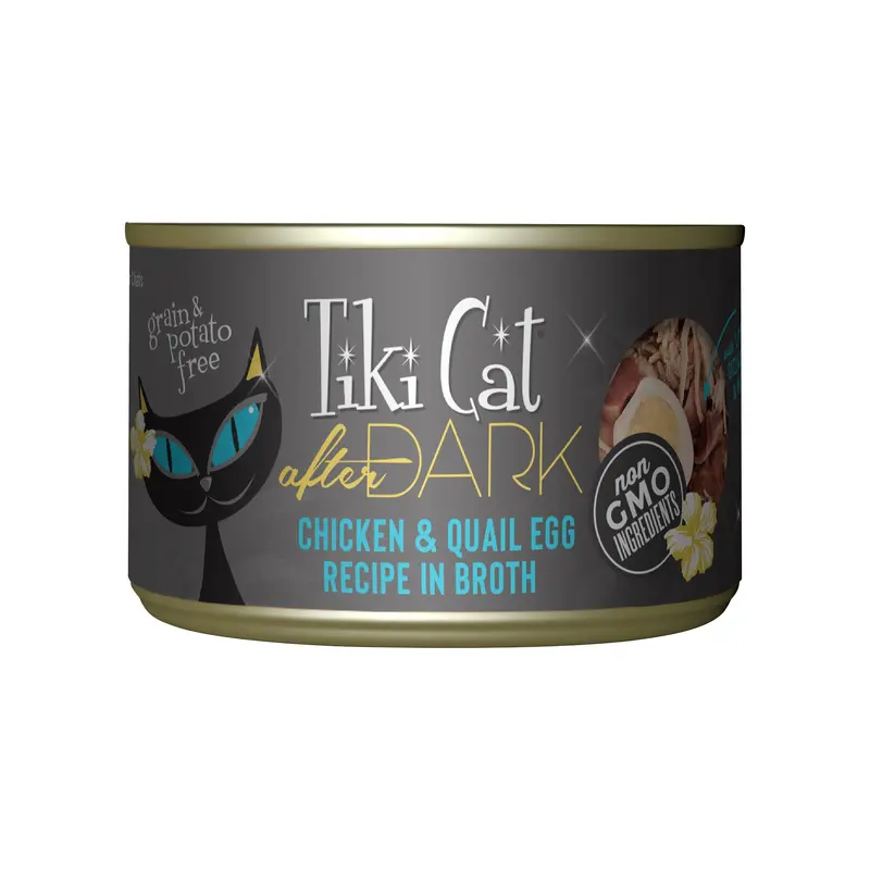 Tiki Cat After Dark Wet Cat Food, Chicken & Quail Egg, 5.5oz Can