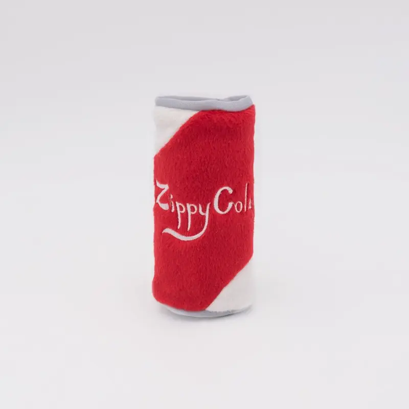 Zippypaws Plush Dog Toy Squeakie Can Zippy Cola