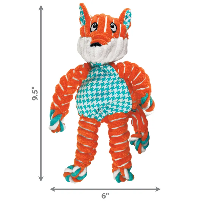 Kong Dog Toy Floppy Knots Fox Small