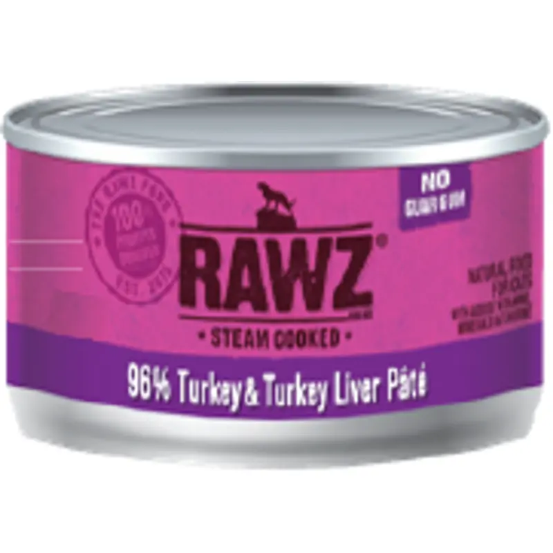 Rawz 96% Turkey Liver Cat Food 3oz