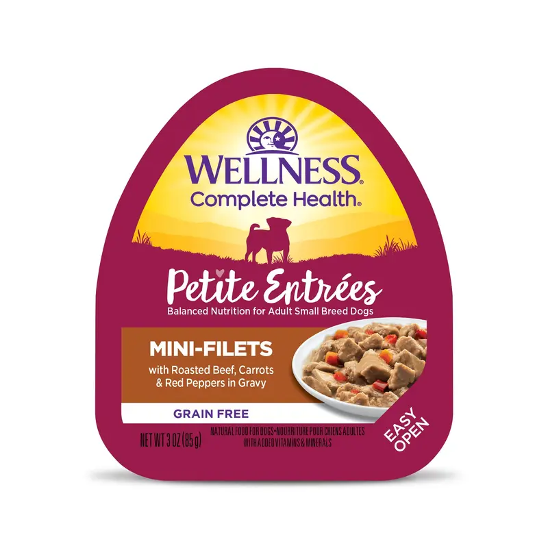 Wellness Petite Entres Mini-Filets With Roasted Beef Carrots & Red Peppers in Gravy 3oz Cup