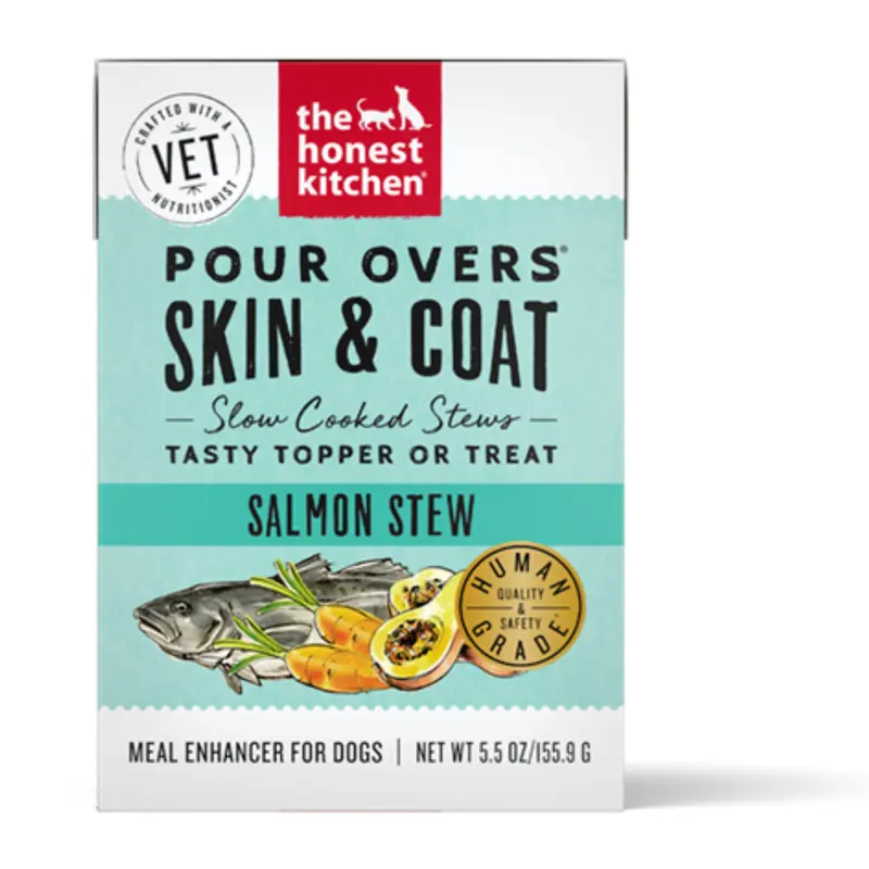 The Honest Kitchen Pour Overs Skin & Coat Dog Food Topper - Salmon Stew - 5.5oz