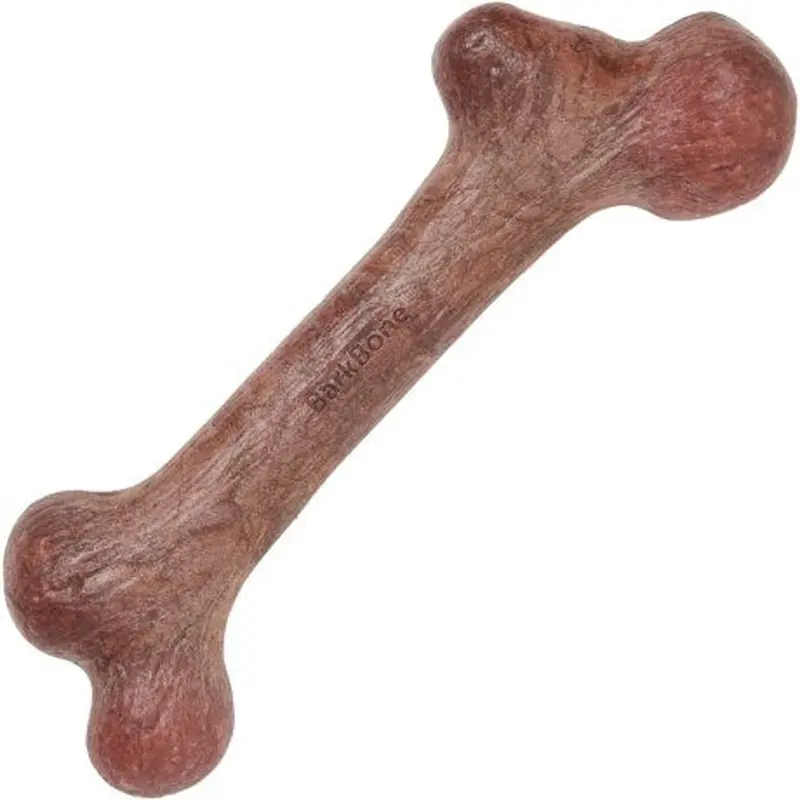 Pet Qwerks BarkBone Dinosaur Nylon Dog Bone Chew Toy  Steak Flavor  XXX-Large