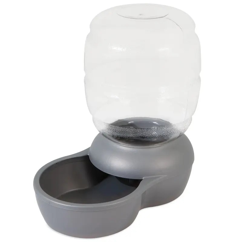 Petmate Waterer Bowl - Large - Silver Grey